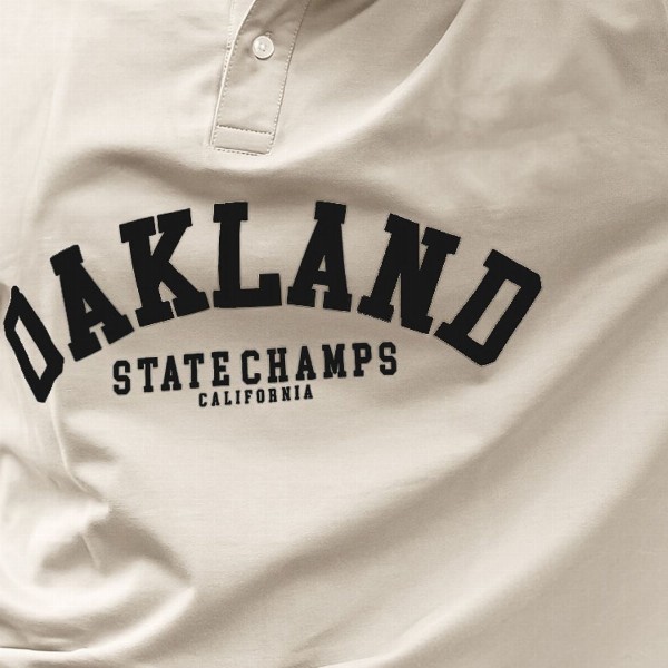 Maniac Men Typography Printed Polo Collar Cotton Oversized T-Shirt