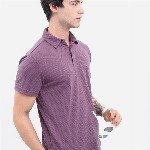 HIGHLANDER Popcorn Structured Polo Collar Regular Fit T-shirt