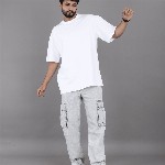 BROWN BROTHERS Unisex Pure Cotton Round Neck Short Sleeves Oversized Casual T-shirt