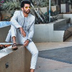 HM Men White Solid Cotton Pure Cotton T-shirt Regular Fit