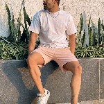 HM Men White Solid Cotton Pure Cotton T-shirt Regular Fit