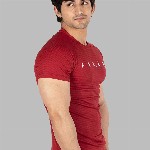 FUAARK Slim Fit Typography Printed Raglan Sleeves Anti Odour Gym T-shirt