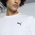 Puma Men Small Logo Solid Pure Cotton Short Sleeve T-Shirt
