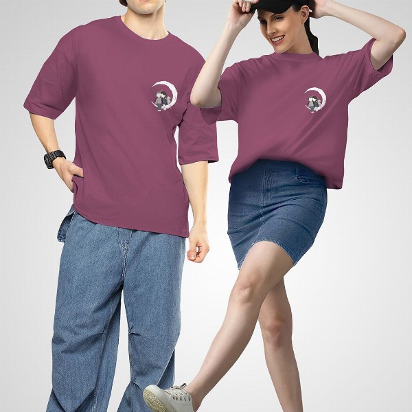 BAESD Unisex 2 Drop-Shoulder Sleeves Twistform T-shirt