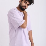 BROWN BROTHERS Unisex Drop-Shoulder Sleeves Pure Cotton Oversized T-shirt