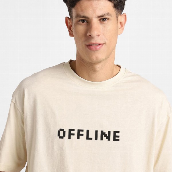 NOBERO Men Printed Oversized Fit T-shirt