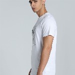 Puma Striped Logo Graphic Printed Slim Fit Tee