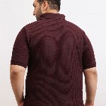 UNSTD Men Plus Size Zipper Textured Polo T-Shirt
