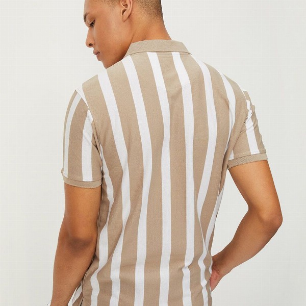 max Striped Polo Collar T-shirt