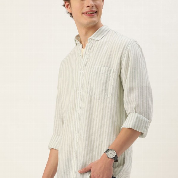Mast & Harbour Men Cotton Striped Casual Shirt