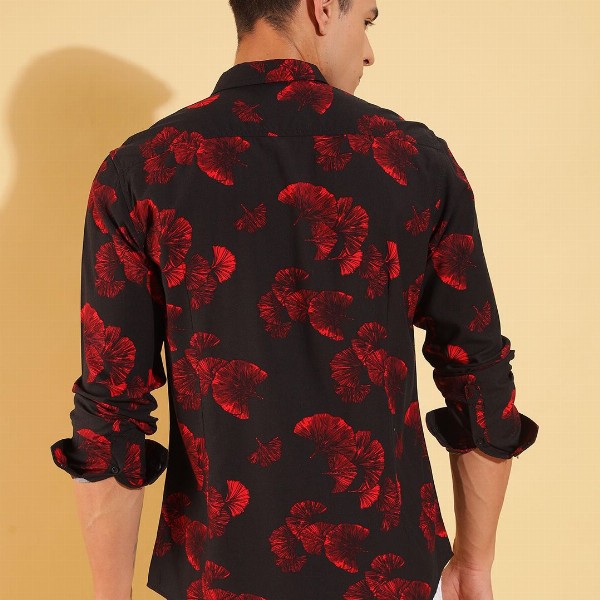 HERE&NOW Men Slim Fit Floral Opaque Printed Casual Shirt
