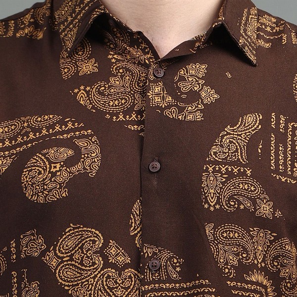 HERE&NOW Abstract Printed Slim Fit Casual Shirt