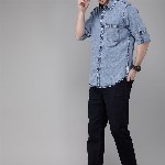 Roadster Men Blue Denim Shirt