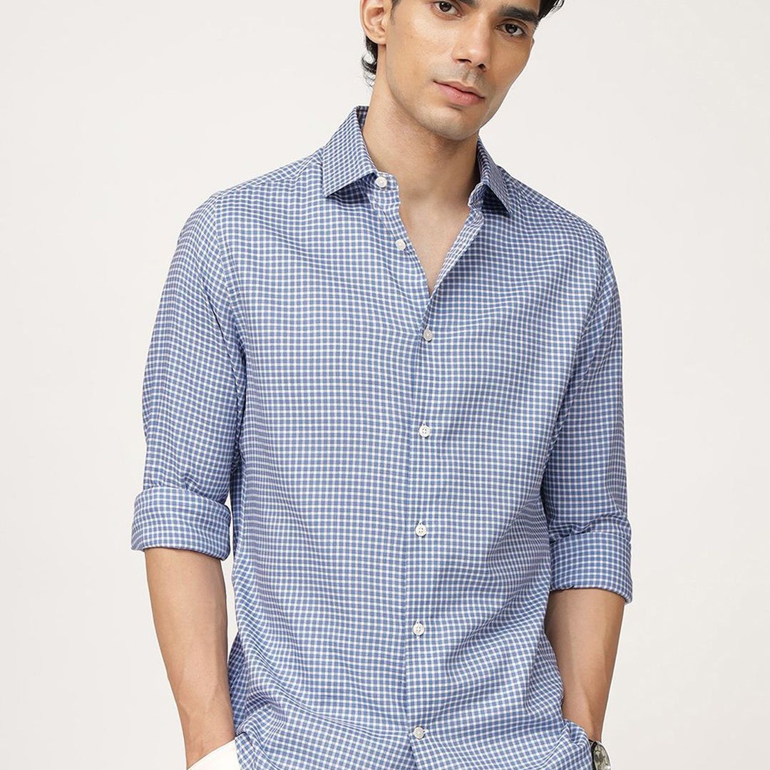 Andamen Men Premium Opaque Checked Casual Shirt
