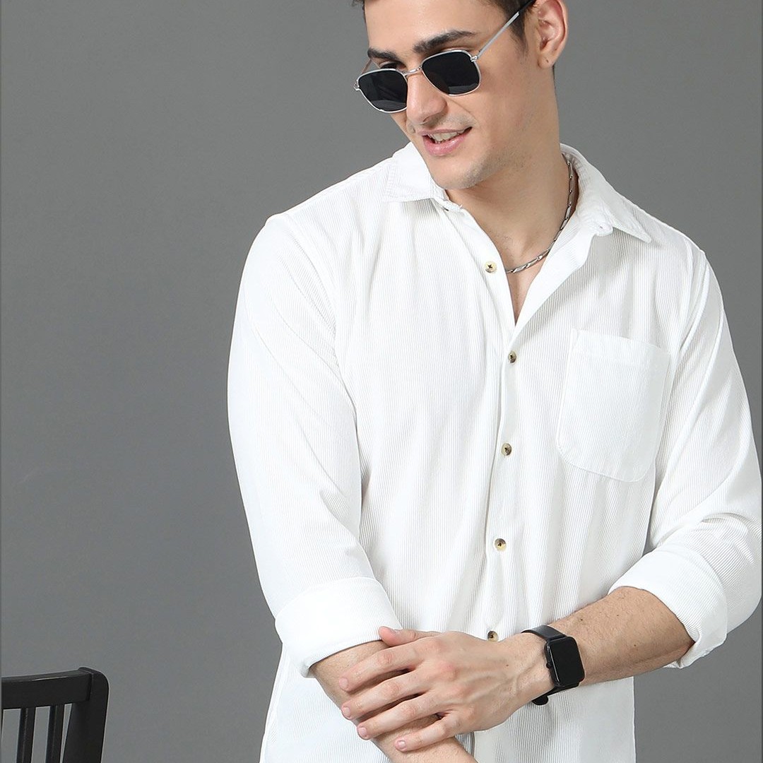HERE&NOW Men Slim Fit Opaque Casual Shirt