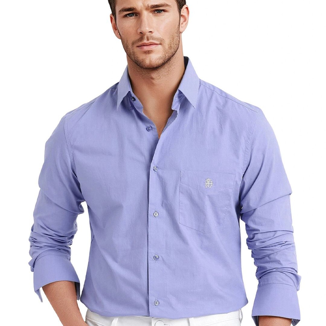 RARE RABBIT Men Comfort Spread Collar Solid Cotton Casual Shirt