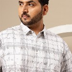 Sztori Plus Size Cotton Checked Casual Shirt