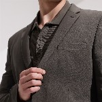 INVICTUS Notched Lapel Collar Slim Fit Semiformal Blazer