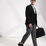 INVICTUS Notched Lapel Collar Slim Fit Formal Blazer