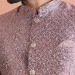 KISAH Men Self Design Jodhpuri Slim Fit Bandhgala Blazer