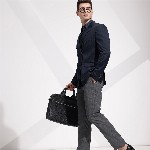 INVICTUS Notched Lapel Collar Slim Fit Formal Blazer