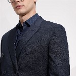 INVICTUS Notched Lapel Collar Slim Fit Formal Blazer